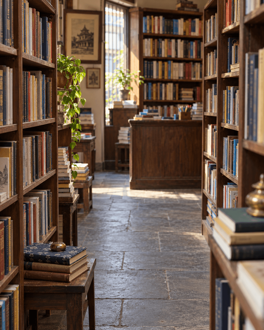 Bookshelves at Bharat Book House